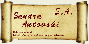 Sandra Antovski vizit kartica